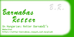 barnabas retter business card